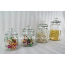 Big Size Clear Food Safe Storage Glass Jar with Glass Lid